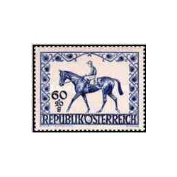 1 عدد تمبر اسب - دربی وین - اتریش 1947   