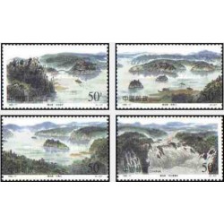 4 عدد تمبر دریاچه جیانگ پو - چین 1998