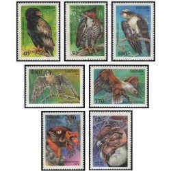 7 عدد تمبر پرندگان شکاری - تانزانیا 1994     