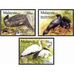 3 عدد تمبر پرندگان مالزی - مالزی 2009     