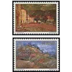 2 عدد تمبر مشترک اروپا - Europa Cept - مناظر طبیعی - یوگوسلاوی 1977