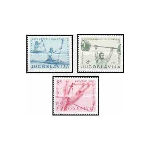 3 عدد تمبر مسابقات قهرمانی جهانی کایاک - وزنه برداری , ژیمناستیک زاگرب - یوگوسلاوی 1982 3 عدد تمبر مسابقات قهرمانی جهانی کایاک - وزنه برداری , ژیمناستیک زاگرب - یوگوسلاوی 1982