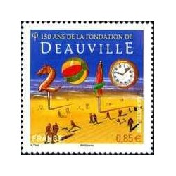1 عدد  تمبر صد و پنجاهمین سالگرد تأسیس دوویل - فرانسه 2010