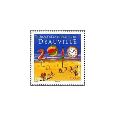 1 عدد  تمبر صد و پنجاهمین سالگرد تأسیس دوویل - فرانسه 2010