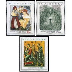 3 عدد  تمبر  jتابلو نقاشی - اسلواکی 2001 ارزش روی تمبرها 1.9 دلار