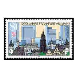 1 عدد تمبر 1200 سالگی فرانکفورت - جمهوری فدرال آلمان 1994