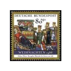 1 عدد تمبر کریسمس - جمهوری فدرال آلمان 1988     