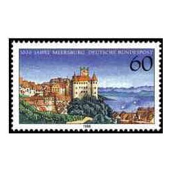 1 عدد تمبر 1000مین سالگرد قلعه میرزبورگ - جمهوری فدرال آلمان 1988  