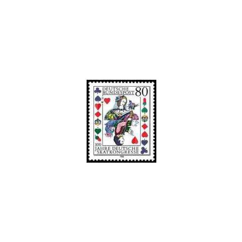 1 عدد تمبر صدمین سالگر کنگره ورق بازی - جمهوری فدرال آلمان 1986 1 عدد تمبر صدمین سالگر کنگره ورق بازی - جمهوری فدرال آلمان 1986