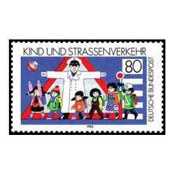 1 عدد تمبر کودکان و ترافیک - جمهوری فدرال آلمان 1983  