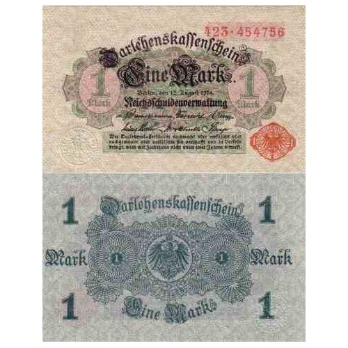 اسکناس 1 مارک  - آلمان 1914