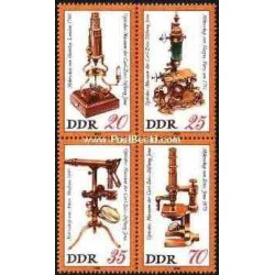4 عدد تمبر موزه نوری - جمهوری دموکراتیک آلمان 1980    