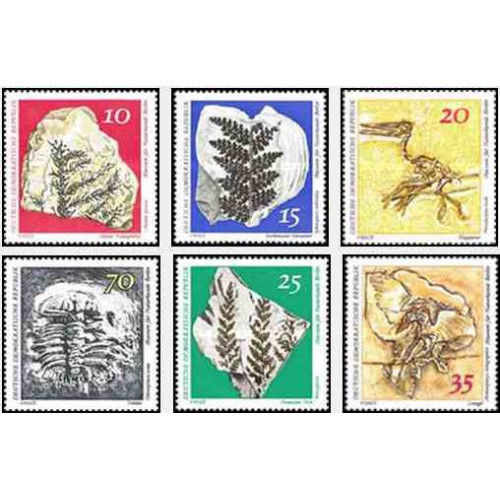 6 عدد تمبر موزه تاریخ طبیعی - جمهوری دموکراتیک آلمان 1973
