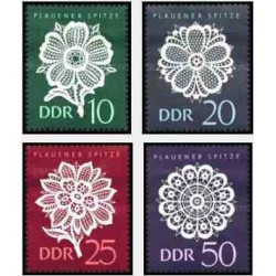 4 عدد تمبر طرحهای قیطان بافی شده - جمهوری دموکراتیک آلمان 1966
