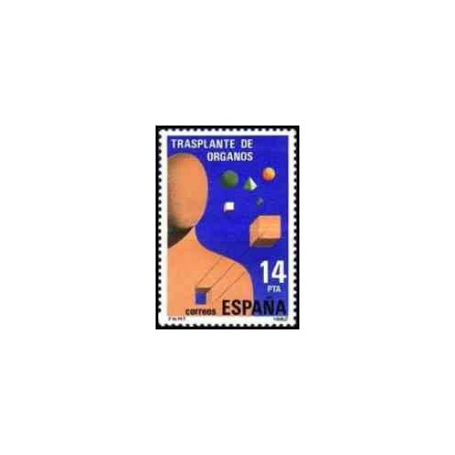 1 عدد تمبر پیوند عضو - اسپانیا 1982      