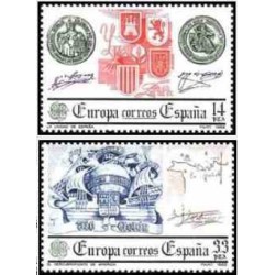 2 عدد تمبر مشترک اروپا - Europa Cept - وقایع تاریخی - اسپانیا 1982
