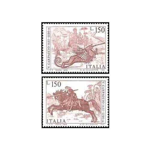 2 عدد تمبر 450مین سالگرد مرگ کارپاچیو - ایتالیا 1976 2 عدد تمبر 450مین سالگرد مرگ کارپاچیو - ایتالیا 1976
