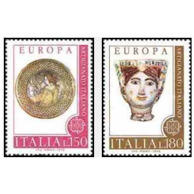 2 عدد تمبر مشترک اوپا - Europa Cept - ایتالیا 1976