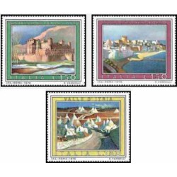3 عدد تمبر تبلیغات گردشگری - تابلو نقاشی - ایتالیا 1976