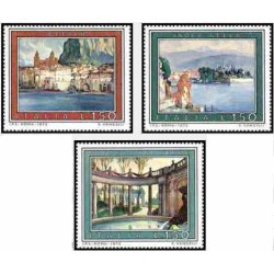 3 عدد تمبر تبلیغات گردشگری - تابلو نقاشی - ایتالیا 1975