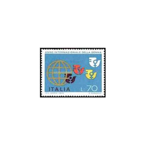 1 عدد تمبر سال بین المللی زنان - ایتالیا 1975