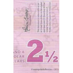 اسکناس پلیمر 2/5 دلار - قطب شمال 2013