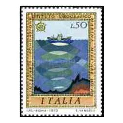 1 عدد تمبر صدمین سالگرد موسسه هیدروگرافی دریایی - ایتالیا 1973