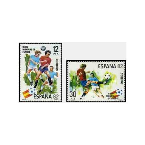 2 عدد تمبر جام جهانی فوتبال اسپانیا - اسپانیا 1981