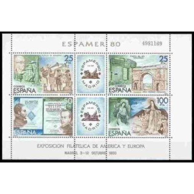 سونیرشیت نمایشگاه بین المللی تمبر شناسی اسپامر"80 ، مادرید - اسپانیا 1980