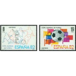 2 عدد تمبر جام جهانی فوتبال اسپانیا - اسپانیا 1980   