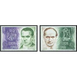 2 عدد تمبر مشترک اروپا - Europa Cept - شخصیتها - اسپانیا 1980