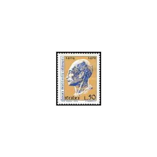 1 عدد تمبر 500مین سالگرد مرگ آلبرتی - نویسنده انسان گرا - ایتالیا 1972 1 عدد تمبر 500مین سالگرد مرگ آلبرتی - نویسنده انسان گرا - ایتالیا 1972