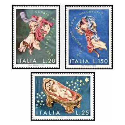 3 عدد تمبر کریسمس - ایتالیا 1972