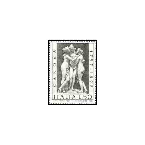 1 عدد تمبر 150مین سالگرد مرگ کانوا - ایتالیا 1972      