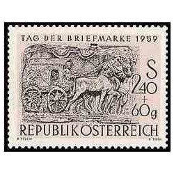 1 عدد تمبر روز تمبر - اتریش 1959