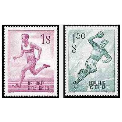 2 عدد تمبر ورزش ها - اتریش 1959   