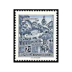 1 عدد تمبر سری پستی - آثار معماری اتریش - اتریش 1968