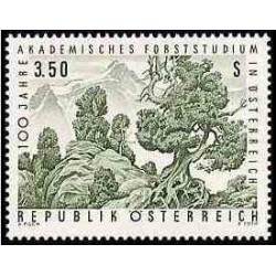 1 عدد تمبر صدمین سالگرد تحقیقات علمی جنگلداری - اتریش 1967
