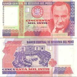 اسکناس 50000 اینتیس - پرو 1988