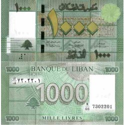 اسکناس 1000 لیر - لبنان 2012