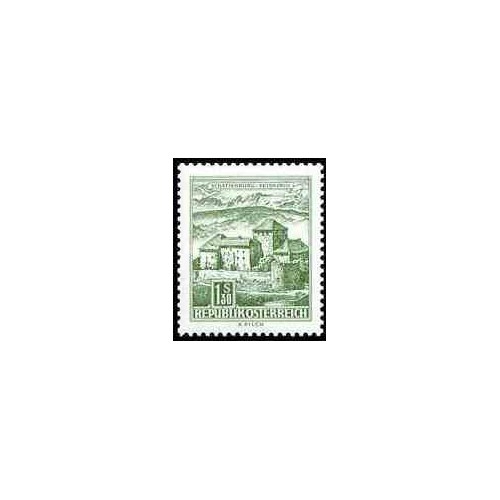 1 عدد تمبر سری پستی - آثار معماری در اتریش - اتریش 1967 1 عدد تمبر سری پستی - آثار معماری در اتریش - اتریش 1967