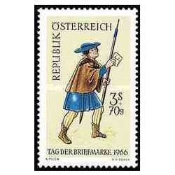 1 عدد تمبر روز تمبر - اتریش 1966