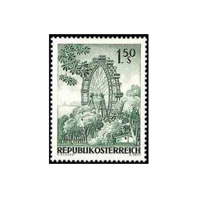 1 عدد تمبر دویستمین سالگرد چرخ و فلک وین - اتریش 1966
