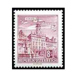 1 عدد تمبر سری پستی - آثار معماری اتریش - اتریش 1965
