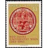 1 عدد تمبر 600مین سالگرد دانشگاه وین - اتریش 1965