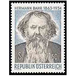 1 عدد تمبر صدمین سالگرد هرمان باهر - نویسنده - اتریش 1963