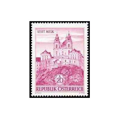 1 عدد تمبر سری پستی -  آثار معماری اتریش - اتریش 1963
