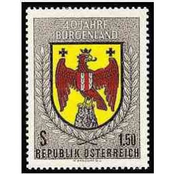 1 عدد تمبر چهلمین سالگرد ایالت بورگن لند - اتریش 1961