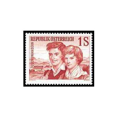 1 عدد تمبر پیاده روی جوانان - اتریش 1960    