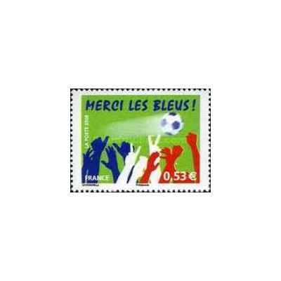 1 عدد  تمبر تشکر "Les Bleus" - فرانسه 2006